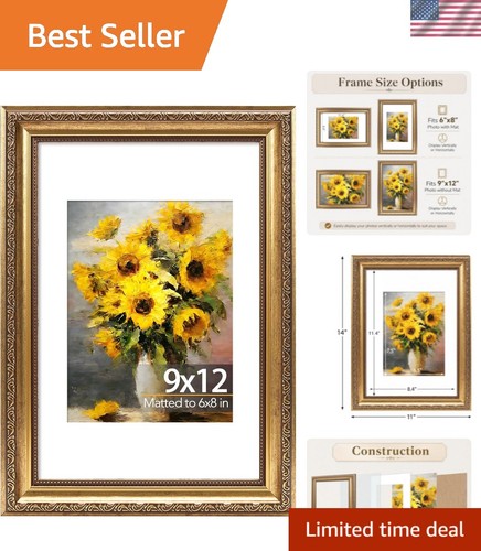 9x12 vintage picture frame - vintage,