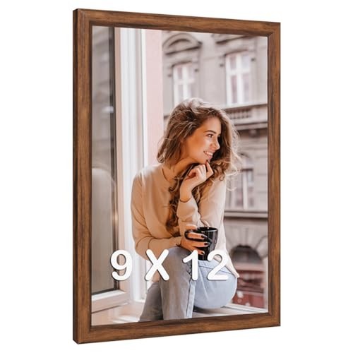 9x12 wood frame brown rustic - frame,