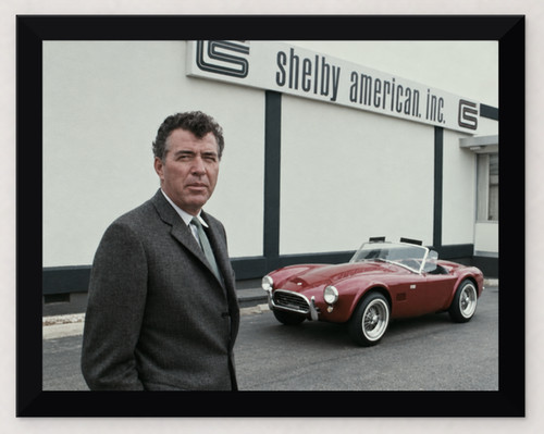 12x9 framed carroll shelby - framed,