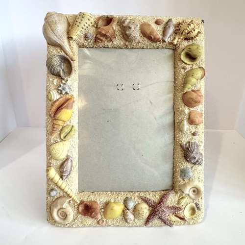 Sea shell picture frame - shell, table