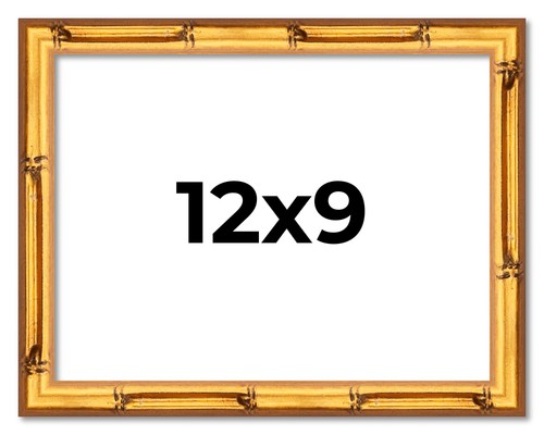 12x9 frame gold bamboo - gold, picture