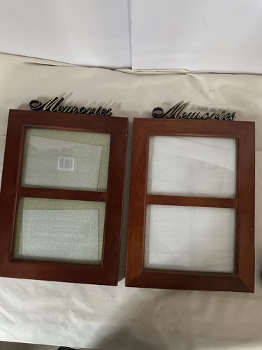 Wood and glass picture - and,
