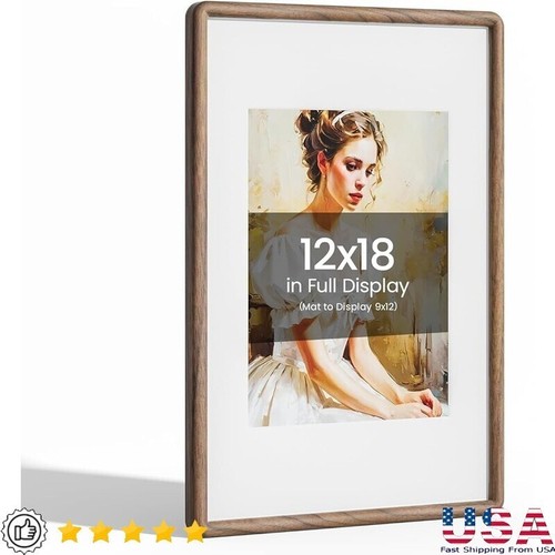 Walnut wood picture frame - walnut,