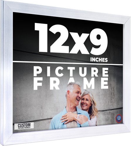 12x9 frame silver real - real, wood
