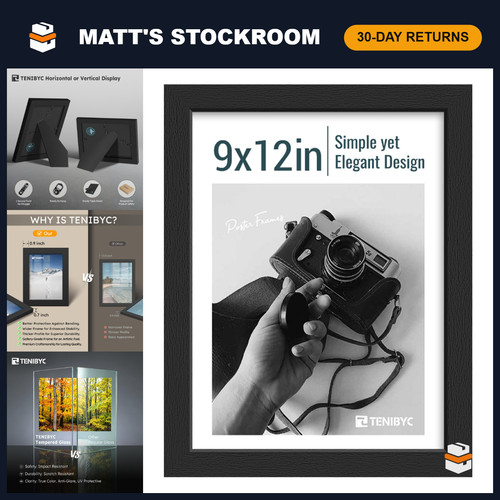 9x12 black wood picture - picture, frame